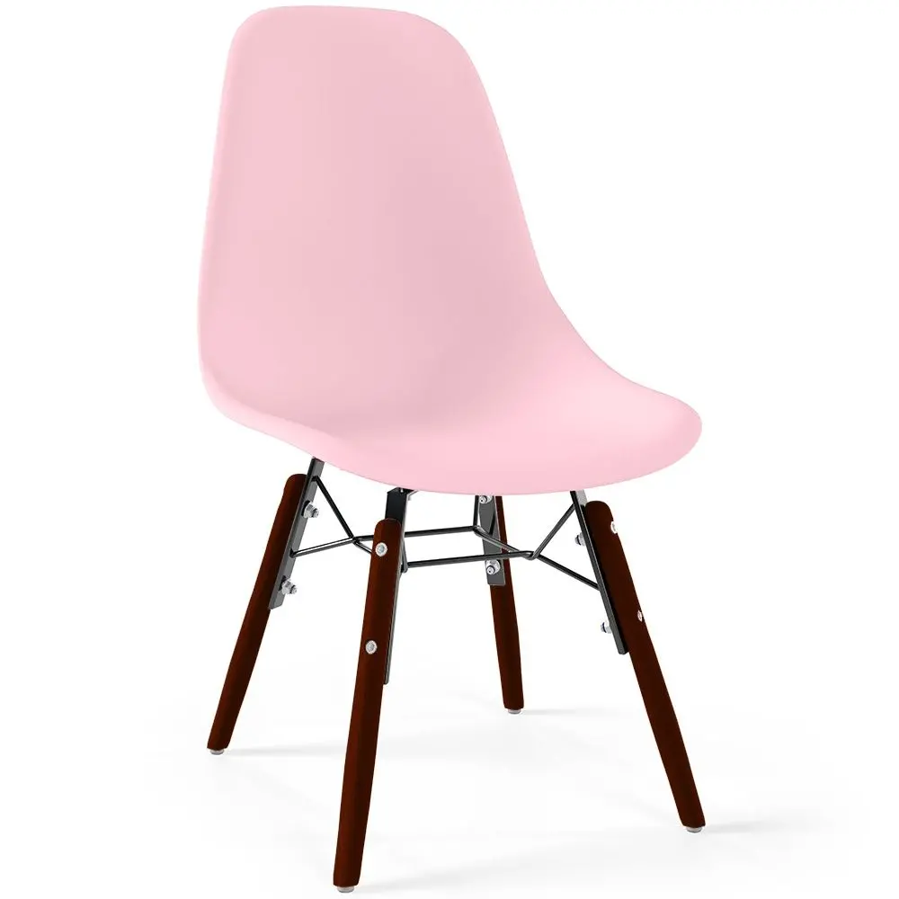  Buy Children Chair - Scandinavian Design - Dark Wooden Legs - Lumi Pink 61699 - in the UK