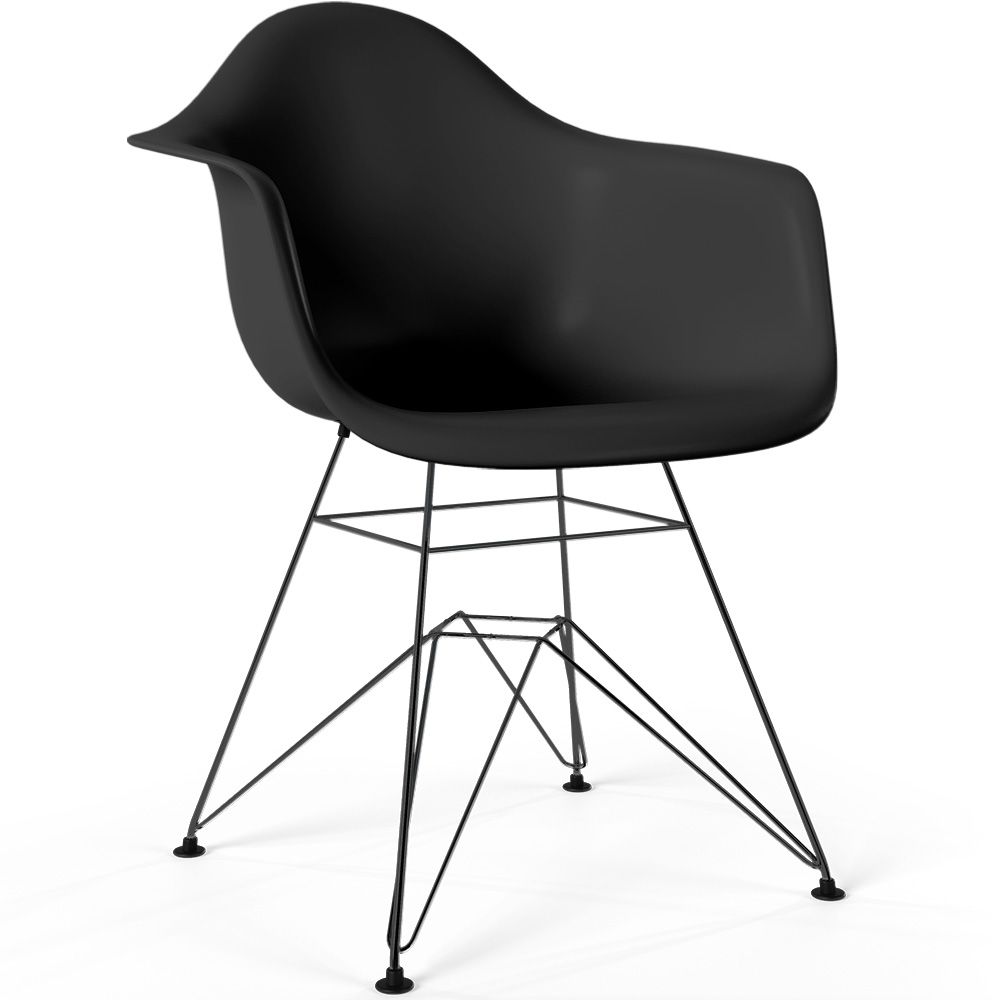  Buy Dining Chair - Scandinavian Design and Black Metal Legs - Skandiva Black 61726 - in the UK