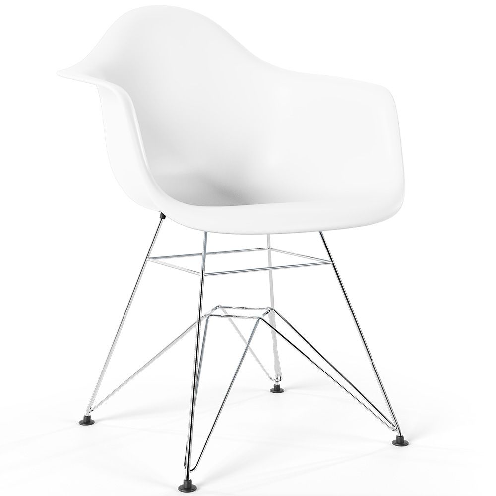  Buy Dining Chair - Scandinavian Design and Metal Legs - Skandiva White 61727 - in the UK