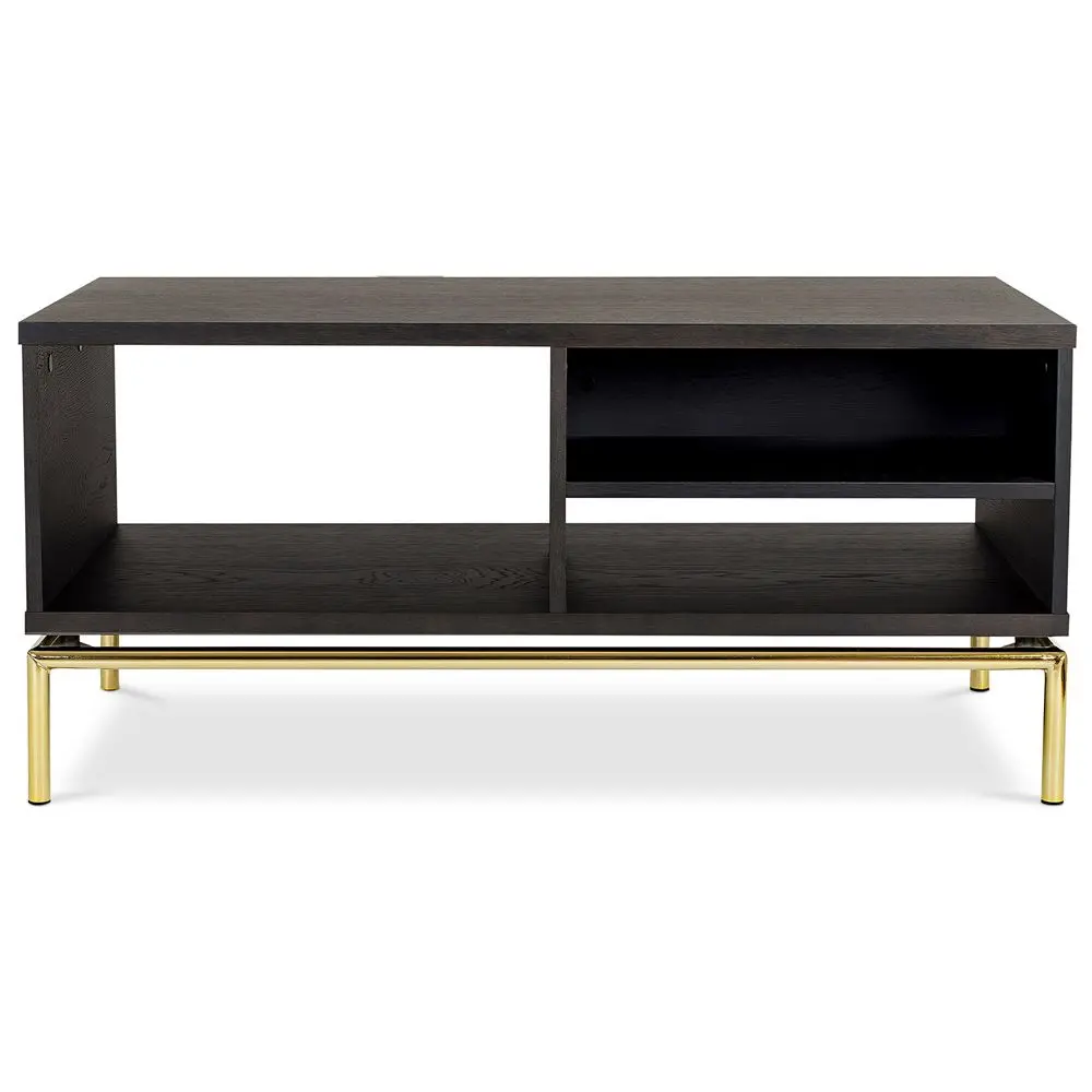  Buy Wooden TV Cabinet - Golden Legs - Zuri Chocolate 59231 - in the UK