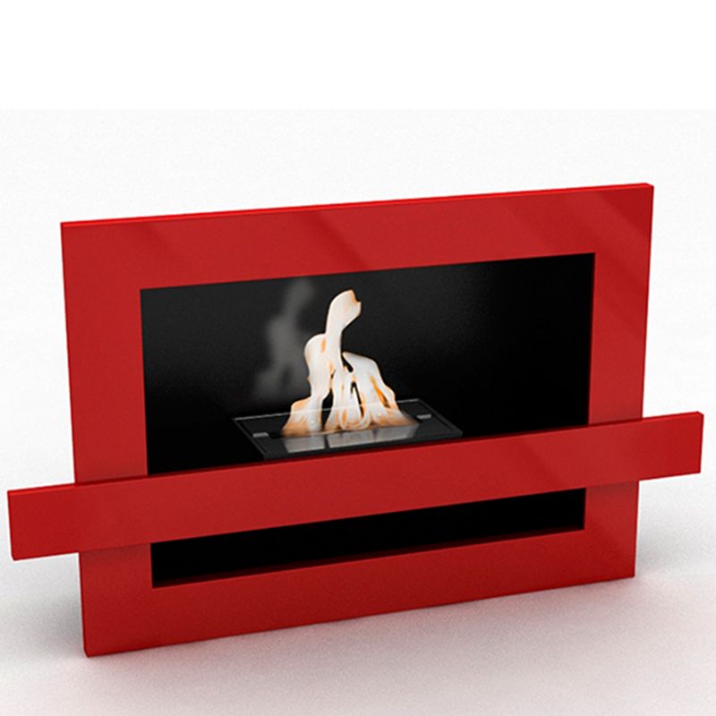  Buy Contemporary Floor-Standing Ethanol Fireplace Glossy red 18783 - in the UK