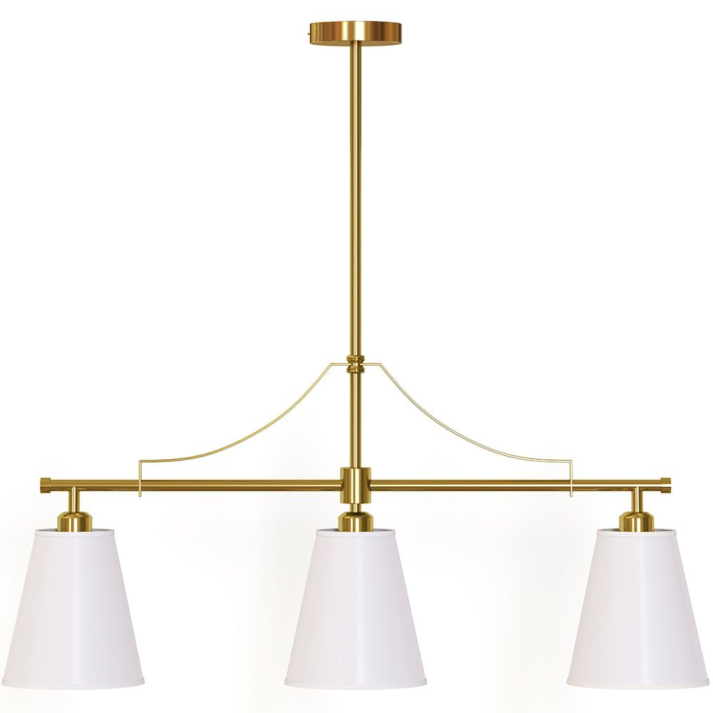  Buy Aged Gold Metal Ceiling Pendant Lamp with 3 Shades - Emberlux Gold 61736 - in the UK
