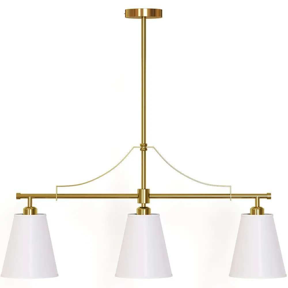  Buy Aged Gold Metal Ceiling Pendant Lamp with 3 Shades - Emberlux Gold 61736 - in the UK