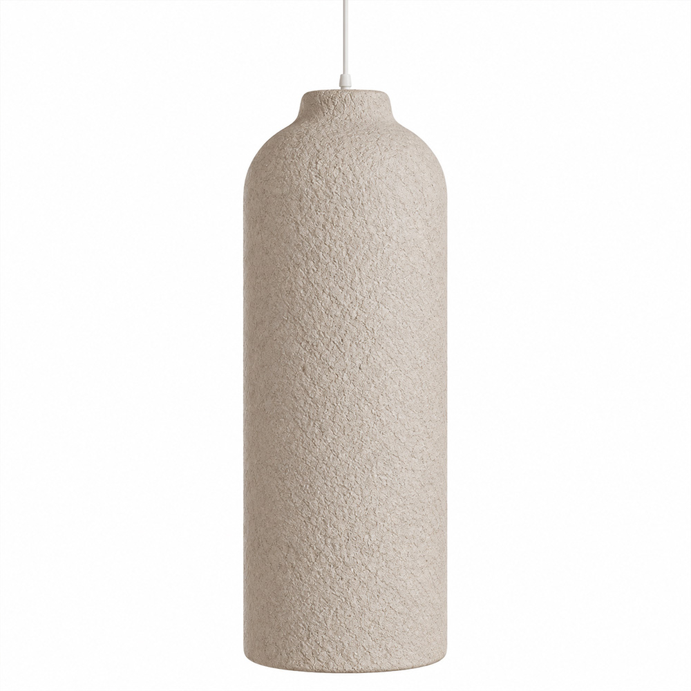  Buy Pendant lamp - Minimalist design - Stone-effect finish, model III - Miris Taupe 61740 - in the UK