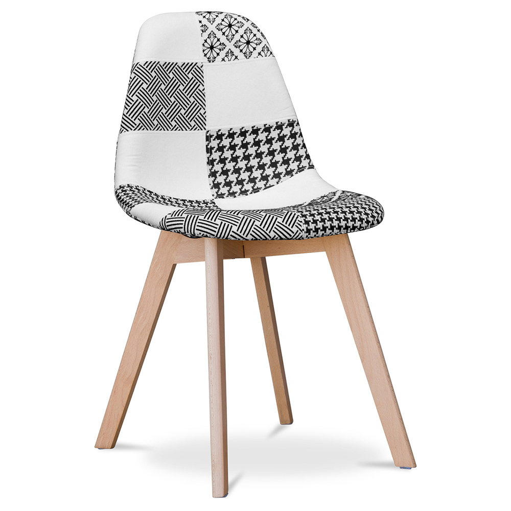  Buy Premium Design Brielle Chair White and black - Patchwork Max White / Black 59270 - in the UK