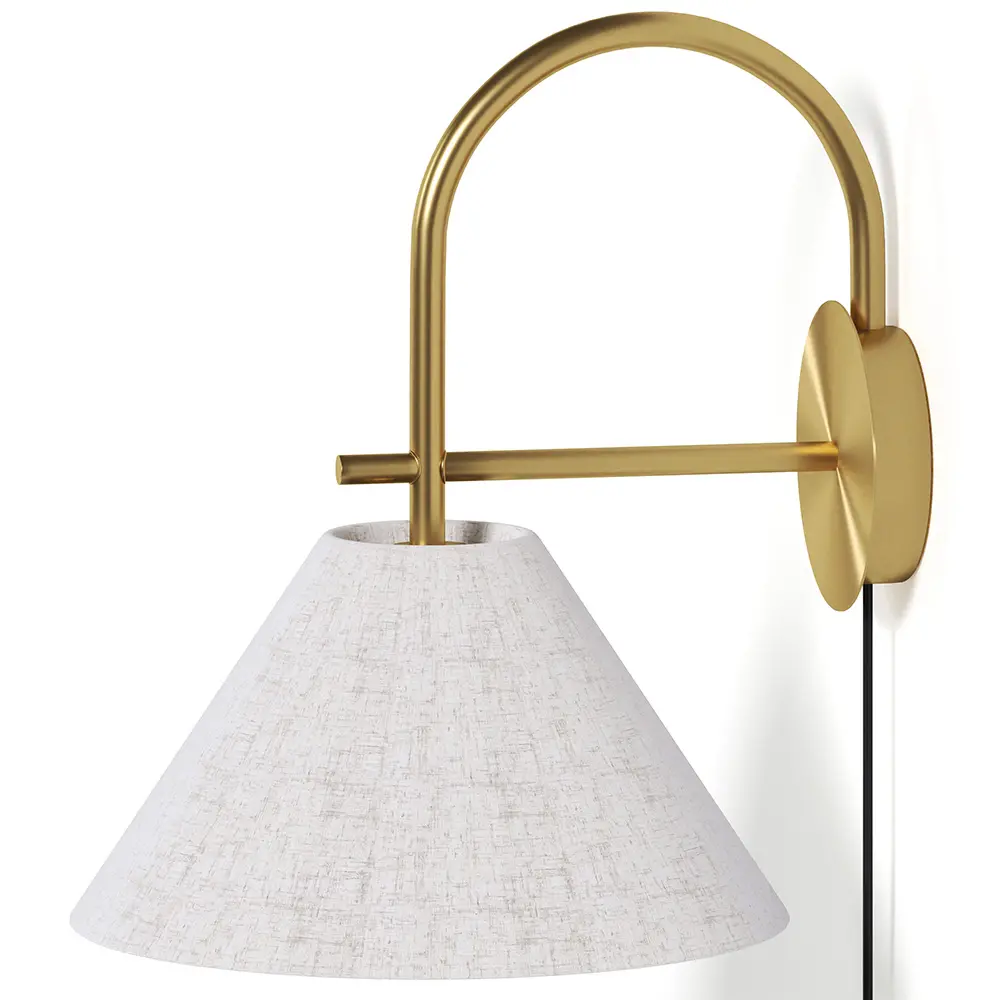  Buy Vintage Gold Wall Lamp with Plug and Switch - Lumella Brass 61745 - in the UK