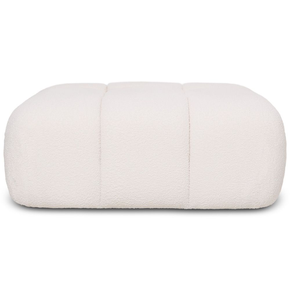 Buy Modular Pouf Upholstered In Bouclé Fabric - Modern Design (93х63) – Compatible With Modular Sofa - Bathy  White 61761 - in the UK
