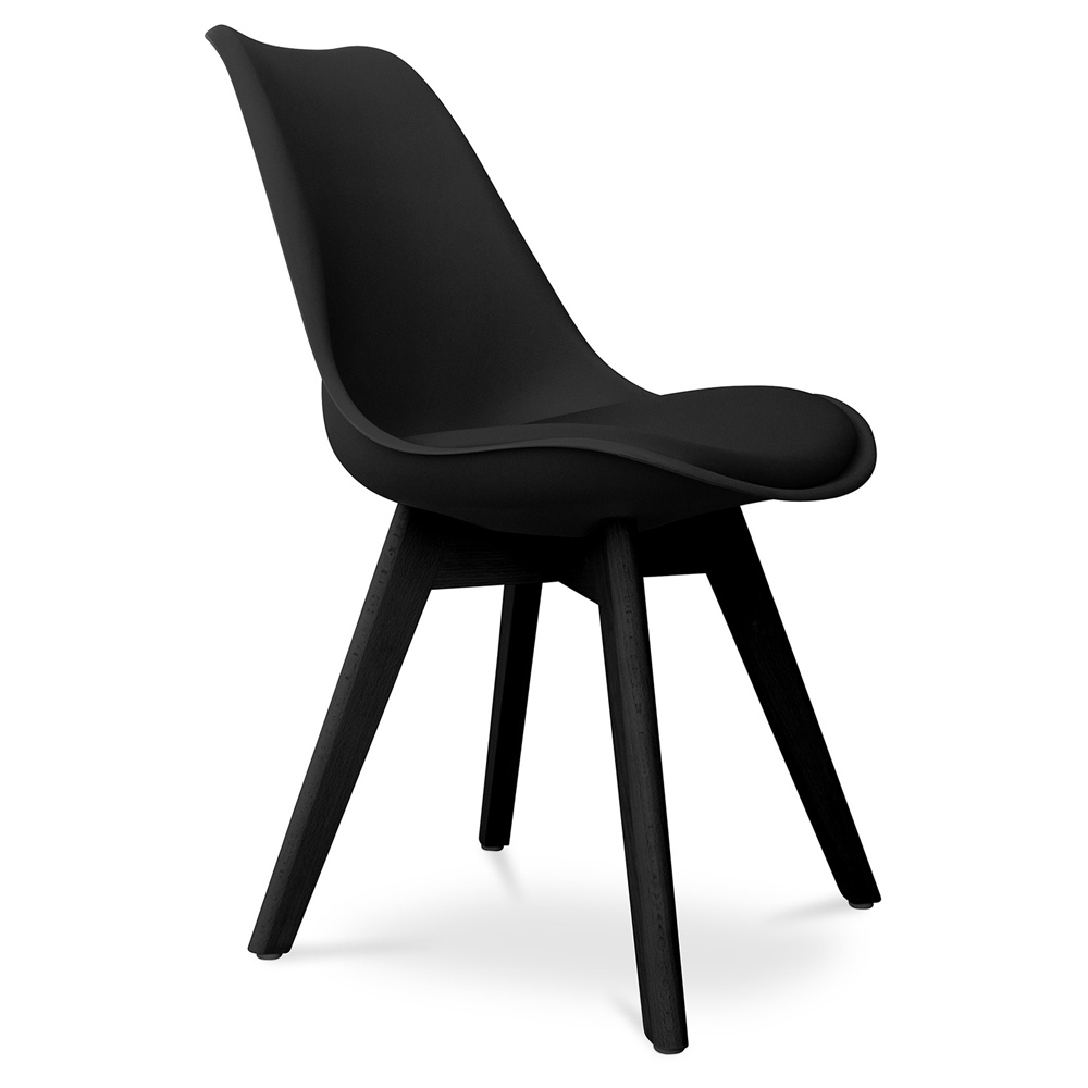  Buy Premium Brielle Scandinavian Design chair with cushion Black 59277 - in the UK