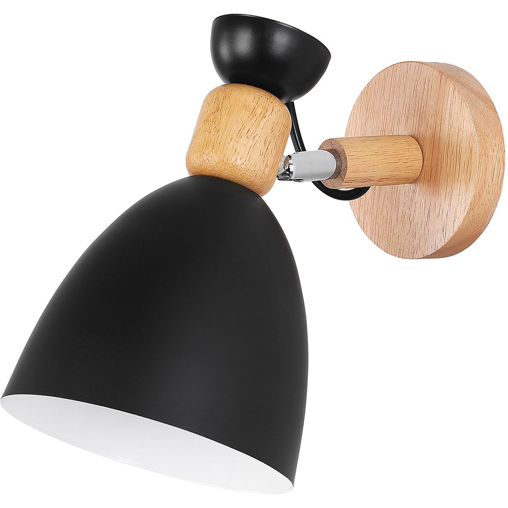  Buy Jors orson Scandinavian style wall lamp - Metal and wood Black 59294 - in the UK