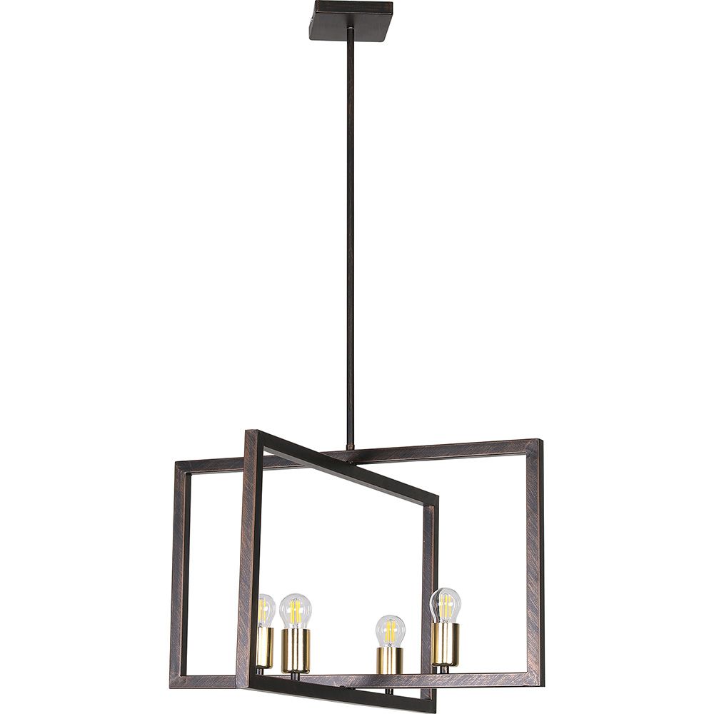  Buy Robson 4 bulbs pendant lamp - Metal Gold 59330 - in the UK