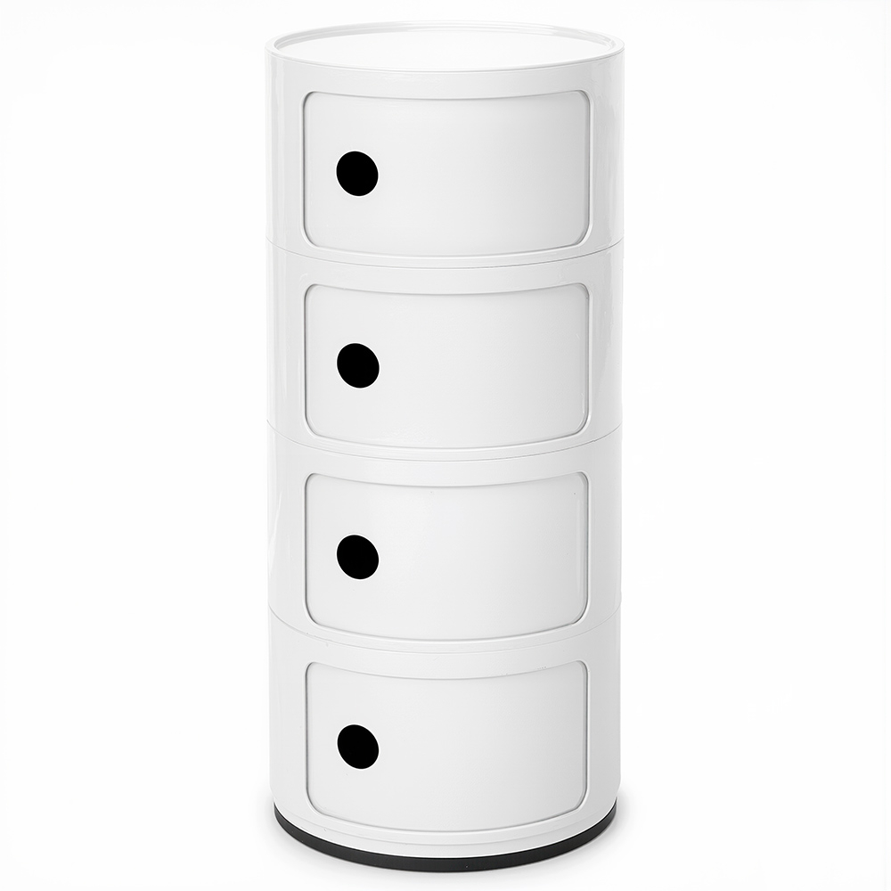  Buy Plastic Storage Chest - 4 Drawers - Modern Glossy Organizer - New Bili 4 White 61845 - in the UK