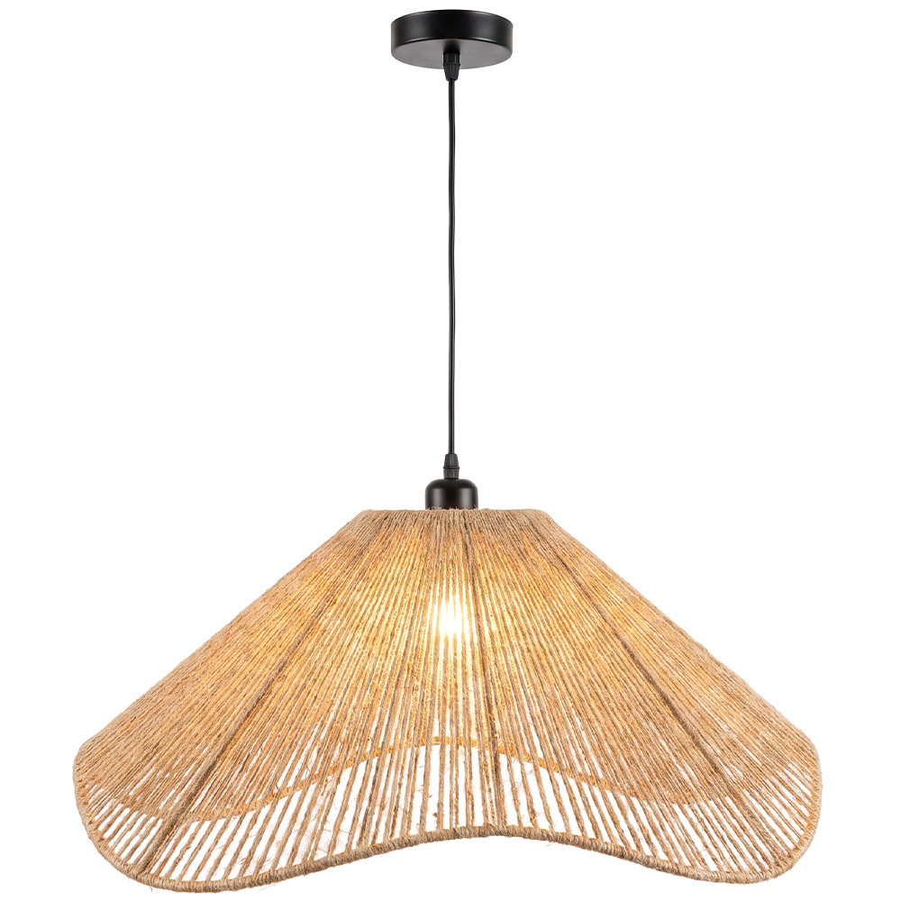  Buy Pendant Lamp Natural Rope Boho Style – Handcrafted Natural Fiber Lampshade - Cuna Natural 61878 - in the UK