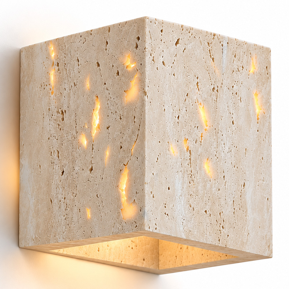  Buy Wall Light – Travertine Wall Sconce – Voilá Beige 61885 - in the UK
