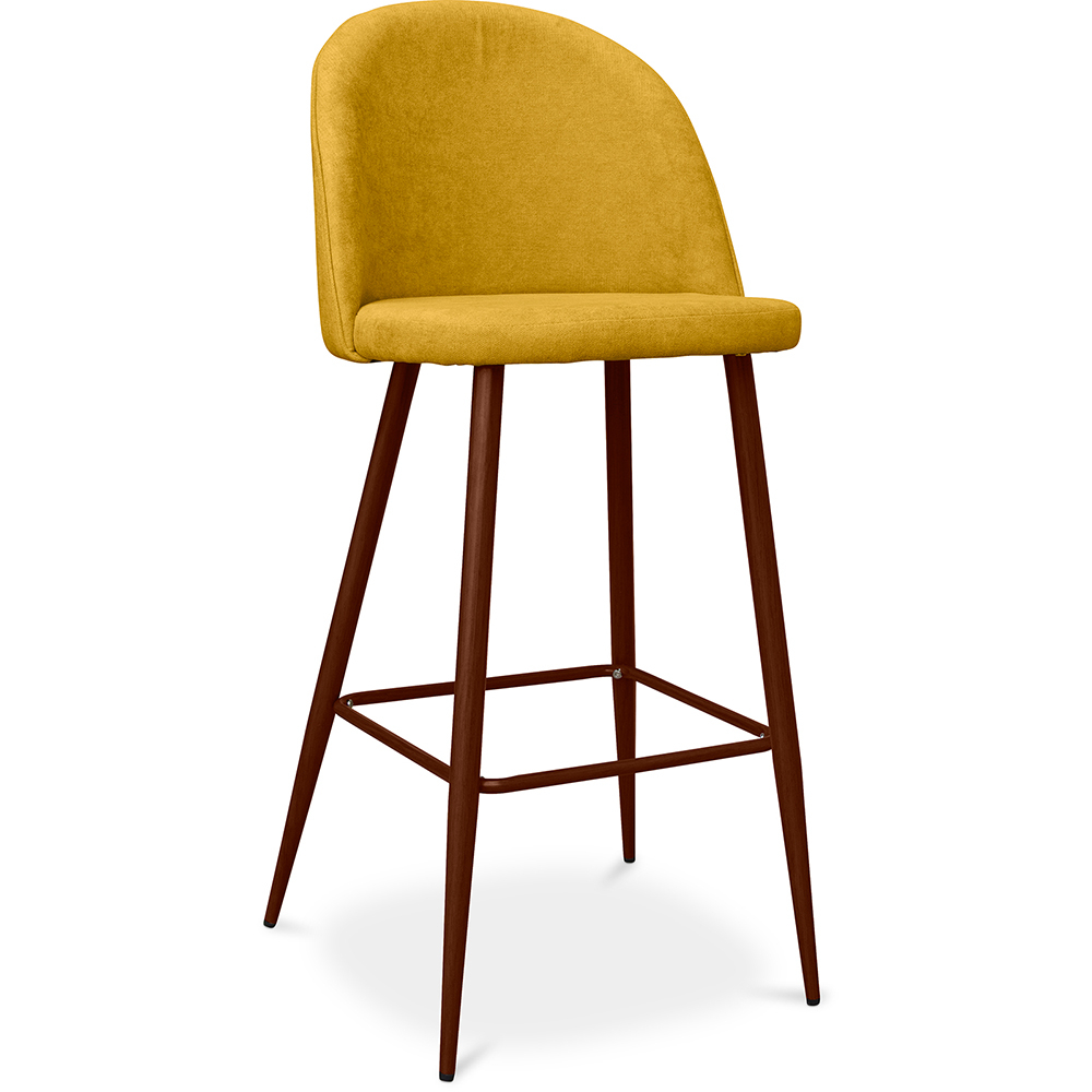  Buy Fabric Upholstered Stool - Scandinavian Design - 73cm - Bennett Yellow 59357 - in the UK