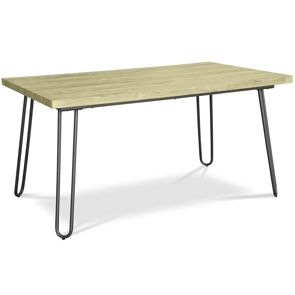 Buy 150x90 Holly Industrial dining table style Hairpin legs - Wood and metal Natural wood 59465 - in the UK