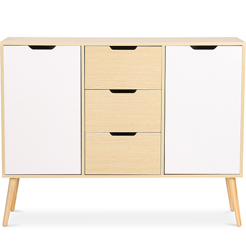  Buy Wooden Sideboard - Scandinavian Design - 3 drawers - Regir Natural wood 59652 - in the UK