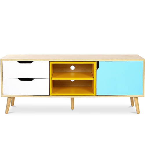  Buy Wooden TV Stand - Scandinavian Design - Kaira Multicolour 59718 - in the UK