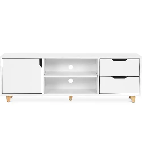  Buy Wooden TV Stand - Scandinavian Design - Wiam White 59663 - in the UK
