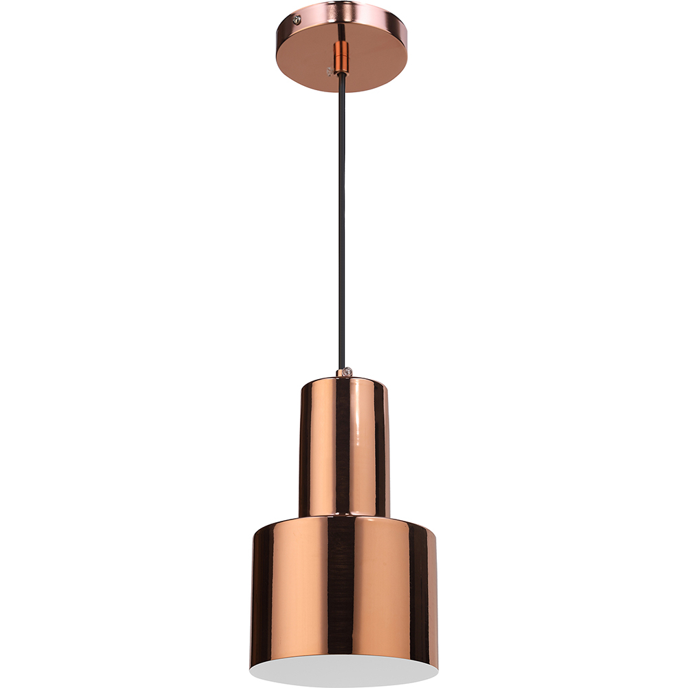  Buy Basilio hanging lamp - Metal Chrome Rose Gold 59579 - in the UK