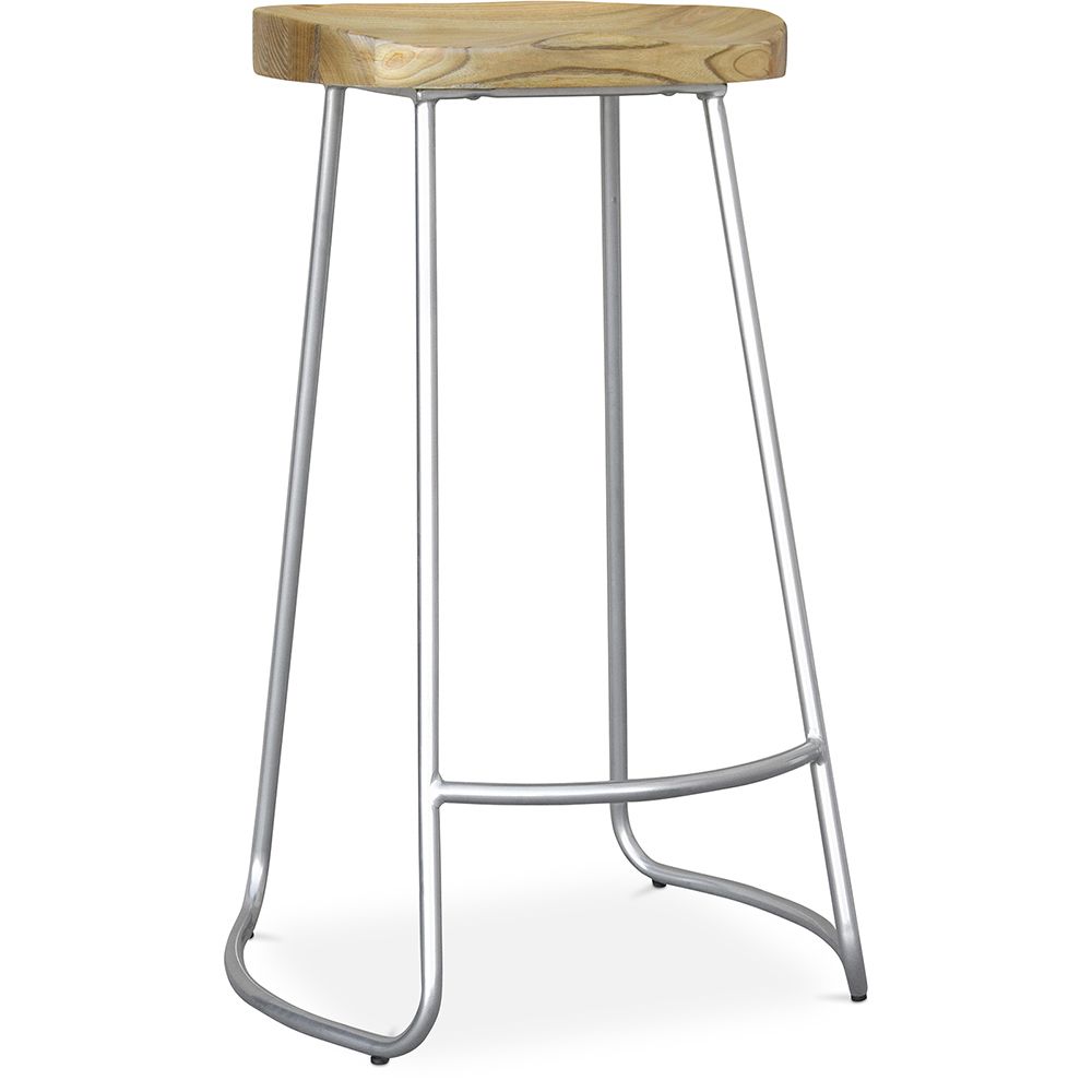  Buy Industrial Bar Stool 76 cm Aiyana - Light wood and metal Steel 59571 - in the UK