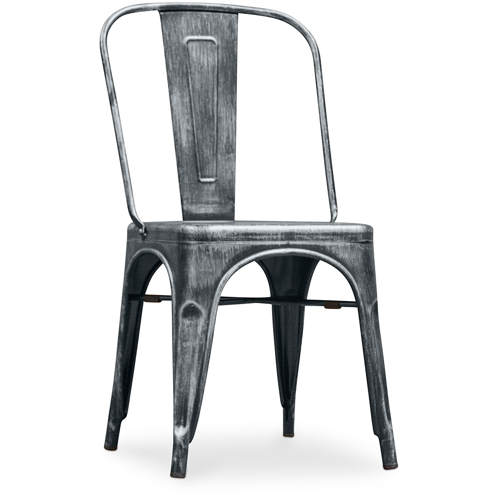  Buy Bistrot Metalix style chair square Seat - New edition - Metal Industriel 59687 - in the UK