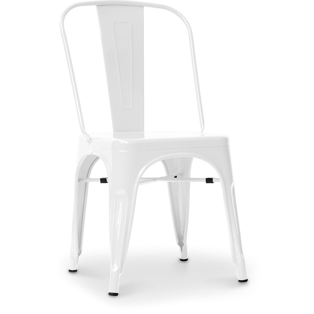  Buy Bistrot Metalix style chair square Seat - New edition - Metal White 59687 - in the UK