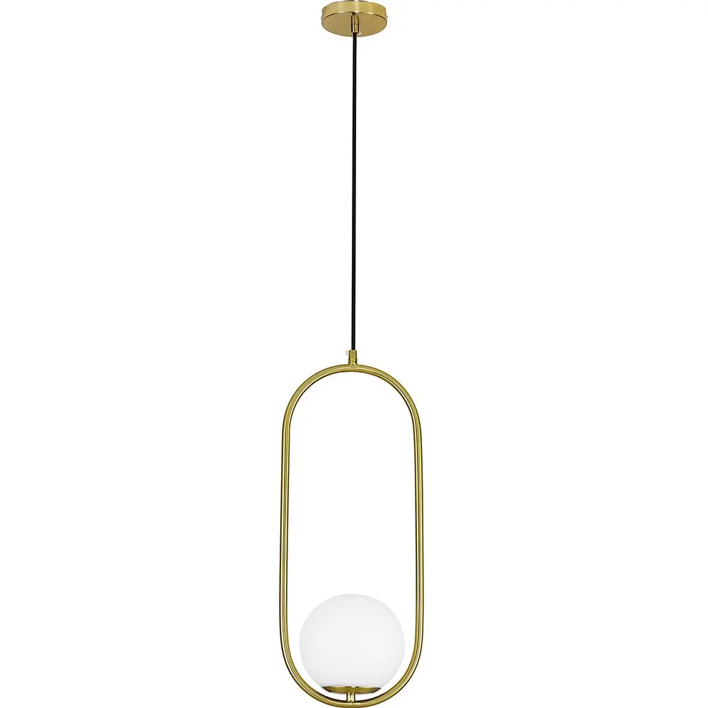  Buy Lucille Hanging Lamp - Metal and Glass Gold 59624 - in the UK
