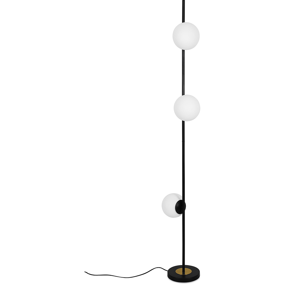  Buy Agnes 3 Bulbs Floor Lamp - Metal and Glass Black 59622 - in the UK