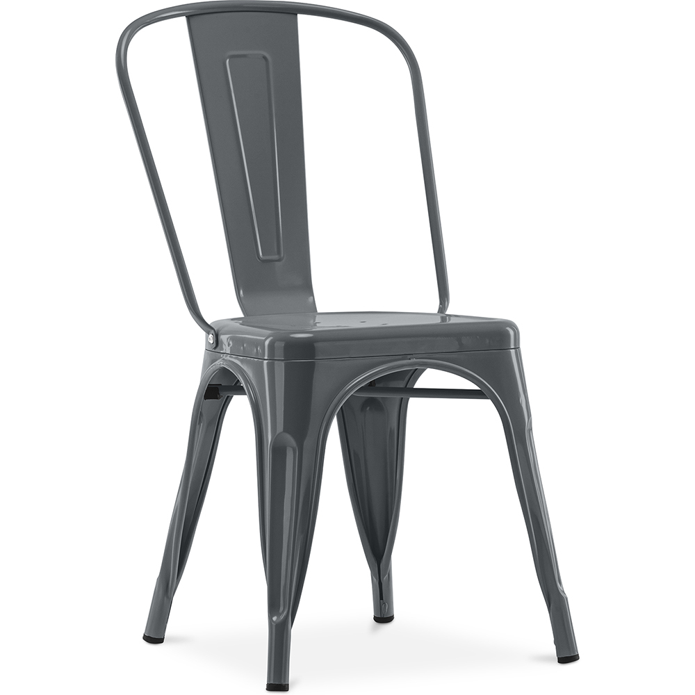  Buy Dining chair Bistrot Metalix industrial design 5Kg - New edition Dark grey 59802 - in the UK