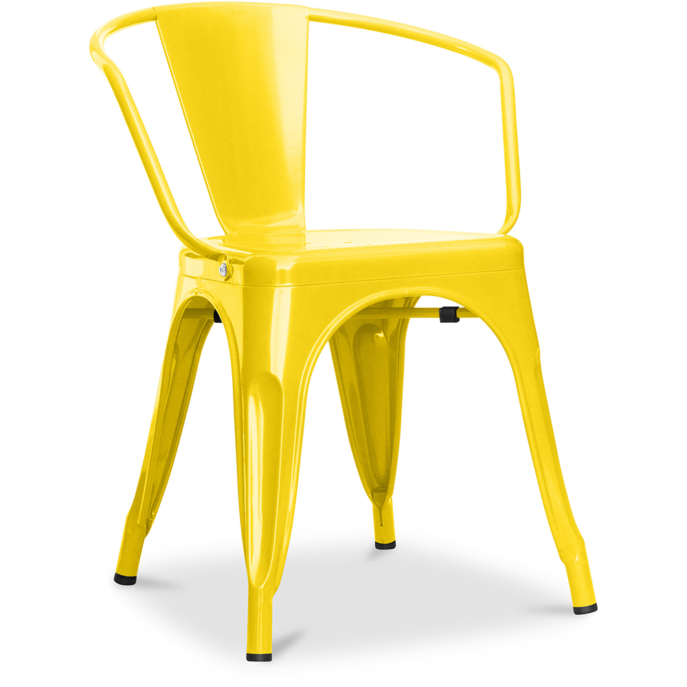 Buy  Bistrot Metalix chair with armrests New Edition - Metal Yellow 59809 - in the UK