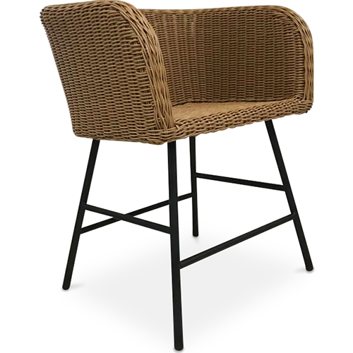  Buy Gazala Dining Chair Design Boho Bali - Synthetic Rattan Natural wood 59823 - in the UK