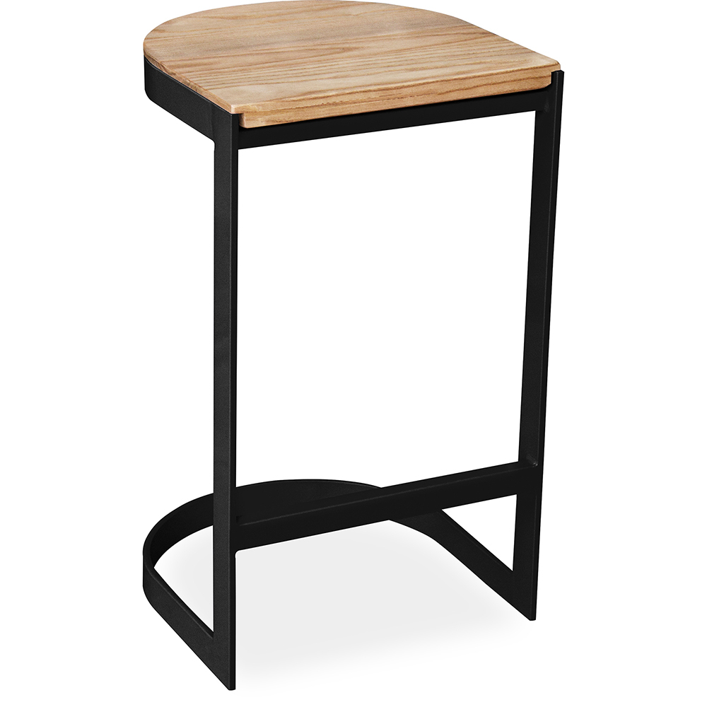  Buy Industrial stool in metal and wood 60cm - Esis Black 59719 - in the UK