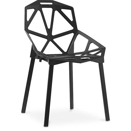  Buy Mykonos design dining chair - PP and Metal Black 59796 - in the UK