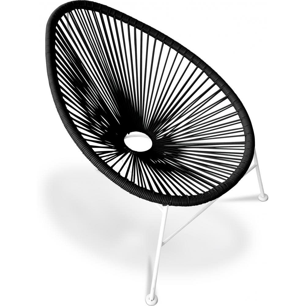  Buy Acapulco Chair - White Legs Black 58295 - in the UK