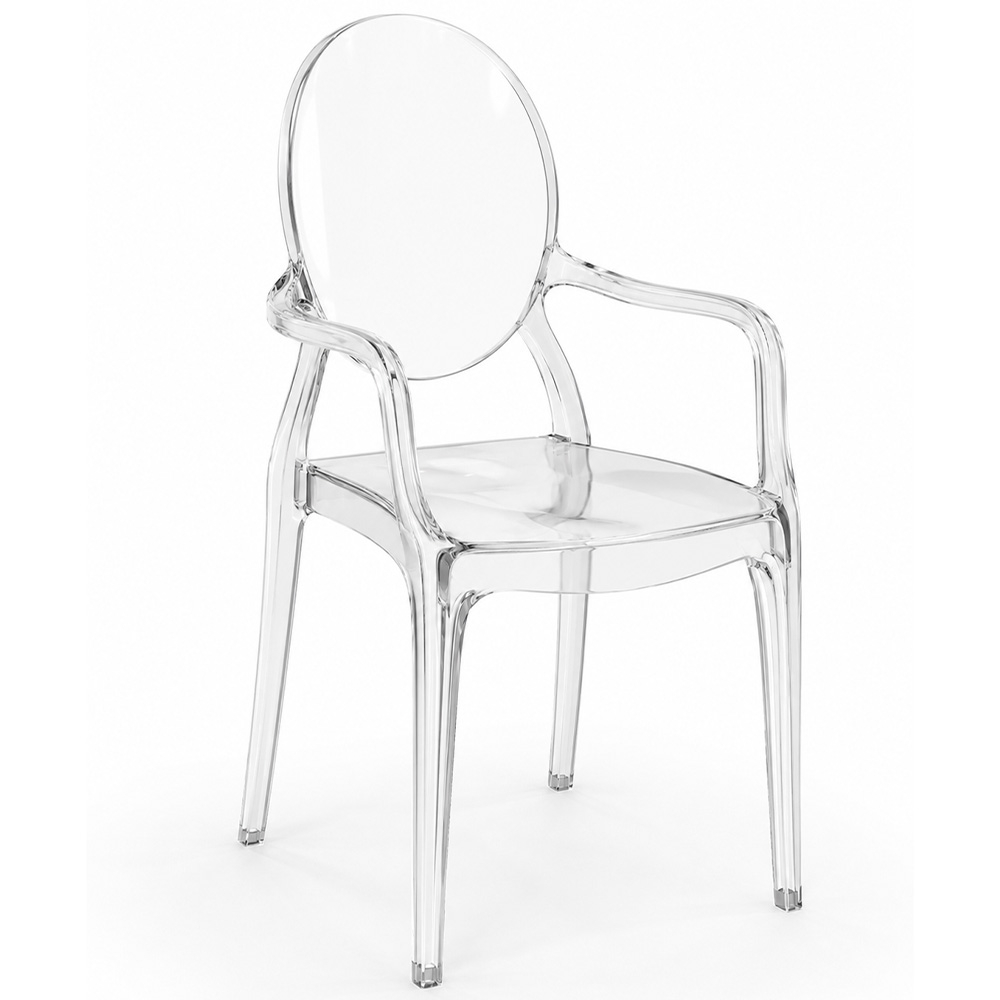  Buy Transparent Dining Chair - Armrest Design - Louis King Transparent 16461 - in the UK