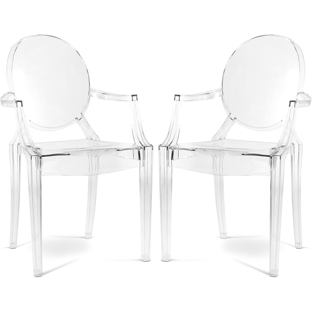  Buy Transparent Dining Chair - Armrest Design - Louis King Transparent 58735 - in the UK