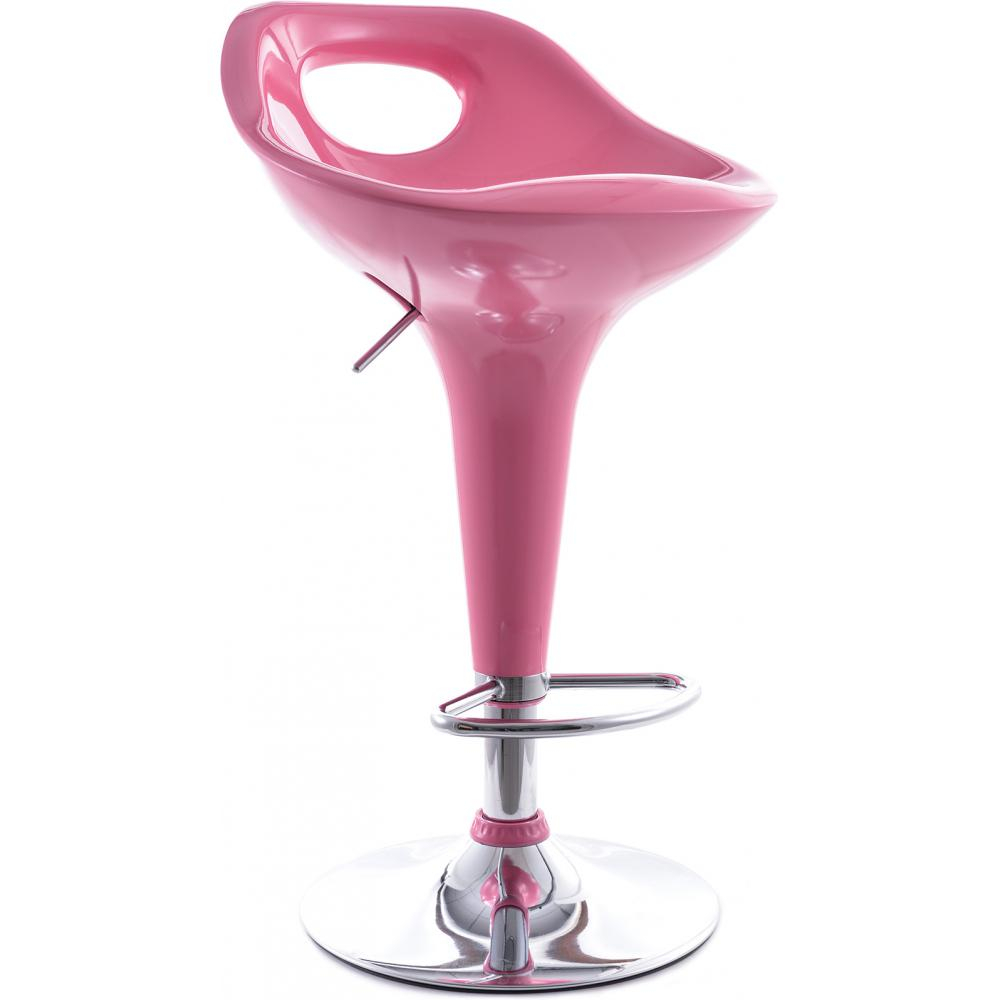  Buy Swivel Chromed Modern Bar Stool - Height Adjustable Pink 49736 - in the UK