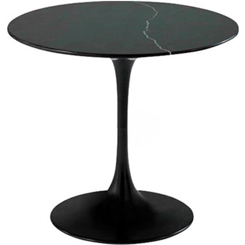  Buy Tulip Coffee Table in Marble - 50cm Black 15420 - in the UK