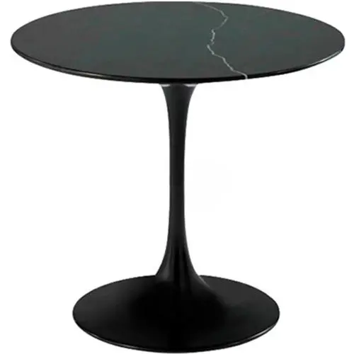  Buy Tulip Coffee Table in Marble - 50cm Black 15420 - in the UK