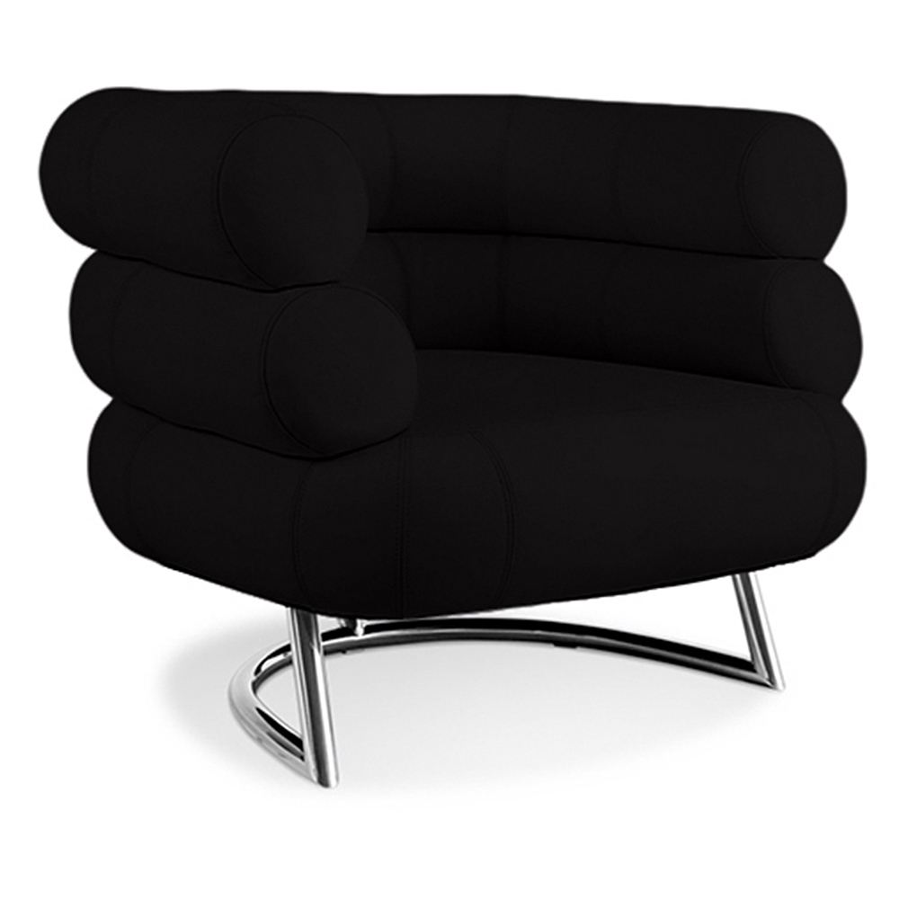  Buy Designer armchair - Faux leather upholstery - Biven Black 16500 - in the UK