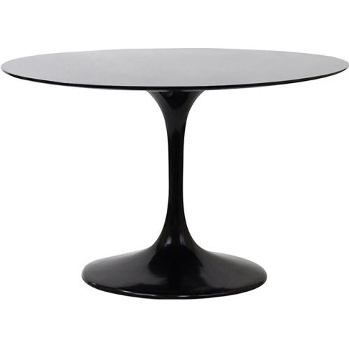  Buy Round Fiberglass Tulipa Table - 120cm Black 15418 - in the UK