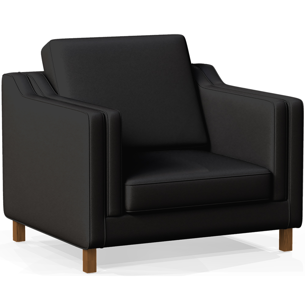  Buy 2211 Design Living room Armchair - Premium Leather Black 15447 - in the UK