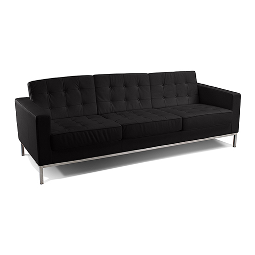  Buy Design Sofa Kanel  (3 seats) - Faux Leather Black 13246 - in the UK