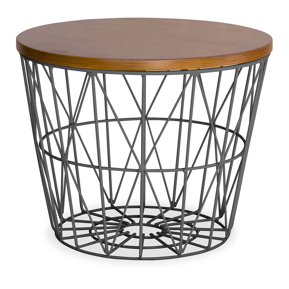  Buy Side Table Basket – Modern Style Dark grey 58416 - in the UK