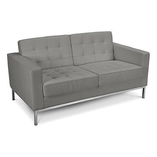  Buy Design Sofa Kanel  (2 seats) - Faux Leather Grey 13242 - in the UK