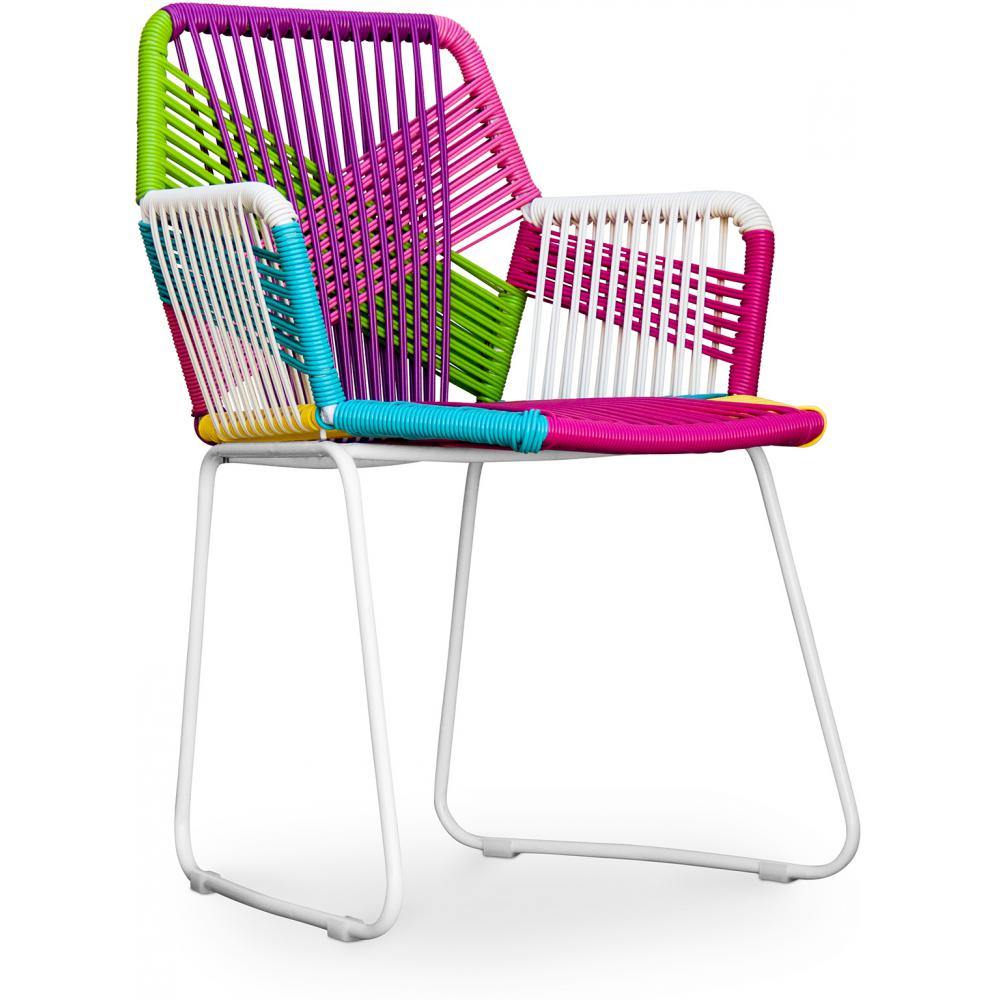  Buy Tropical Garden armchair - White Legs Multicolour 58537 - in the UK