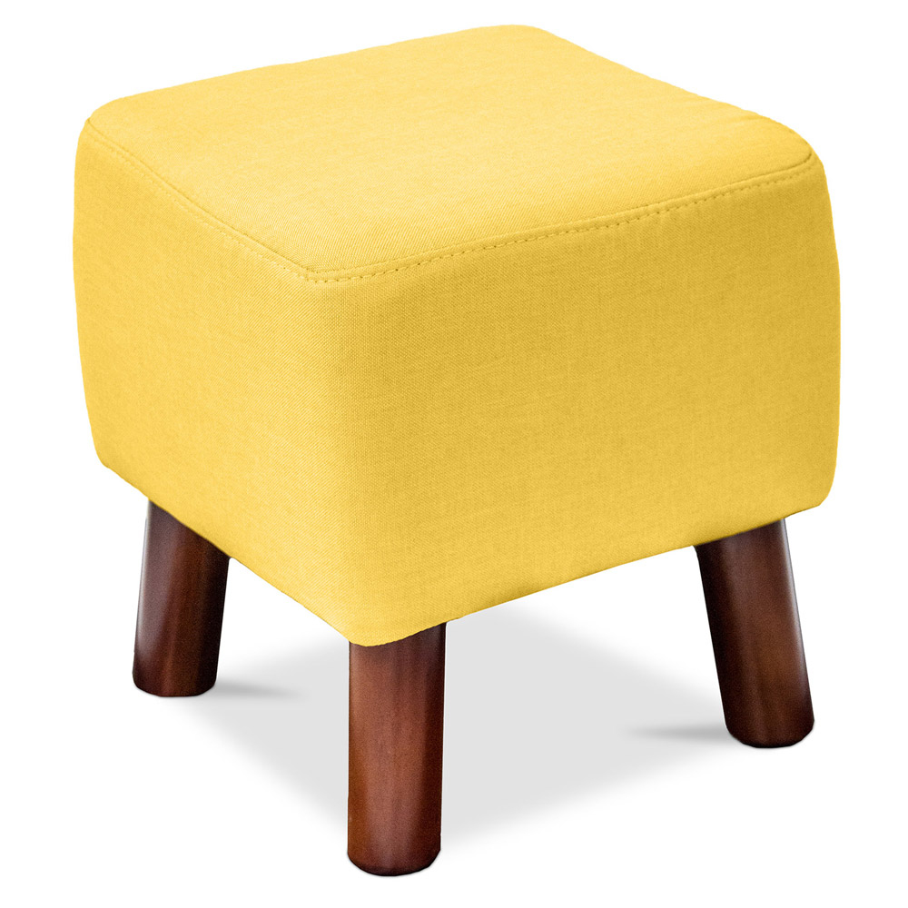  Buy Jonah scandinavian style Footstool - Fabric Yellow 55340 - in the UK