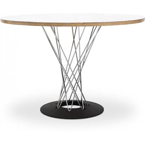  Buy Dining Table Round Wooden with Steel Legs – Jany White 16314 - in the UK