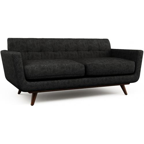  Buy Scandinavian design Milton Sofa (2 seats) - Fabric Black 55628 - in the UK
