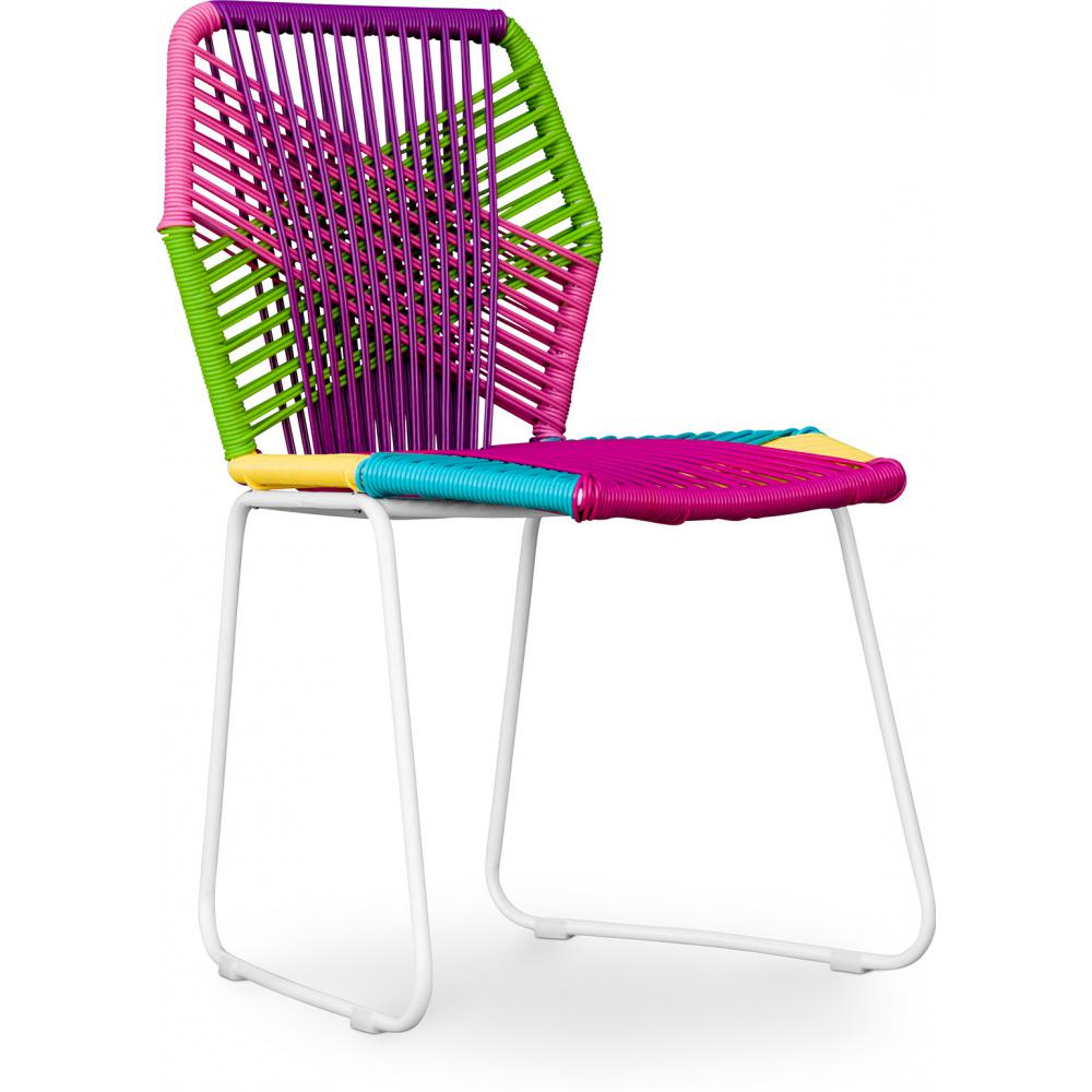  Buy Tropical Garden chair - White Legs Multicolour 58534 - in the UK